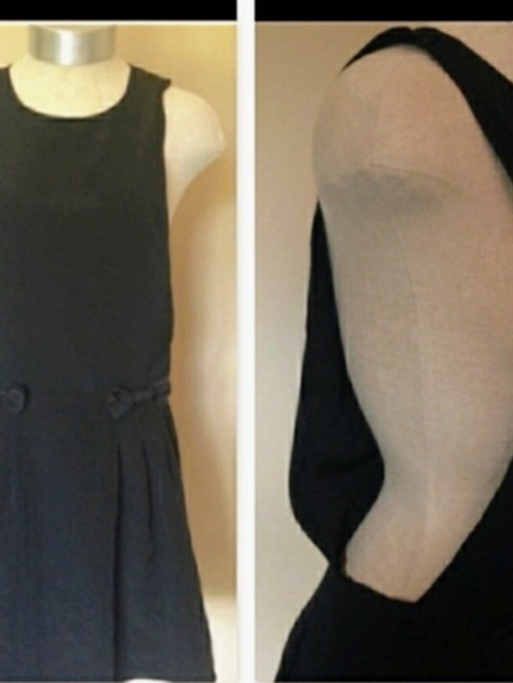 Classic Black Sleeveless Pinafore Dress